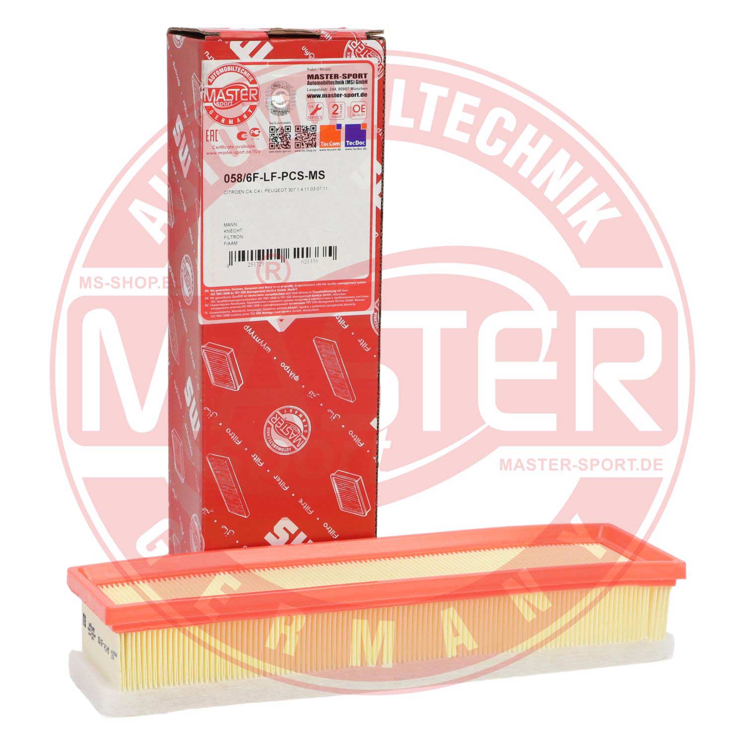 Filtru aer MASTERSPORT GERMANY 058/6F-LF-PCS-MS